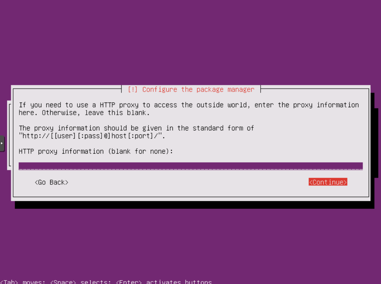 Ubuntu Installation: Proxy-Konfiguration