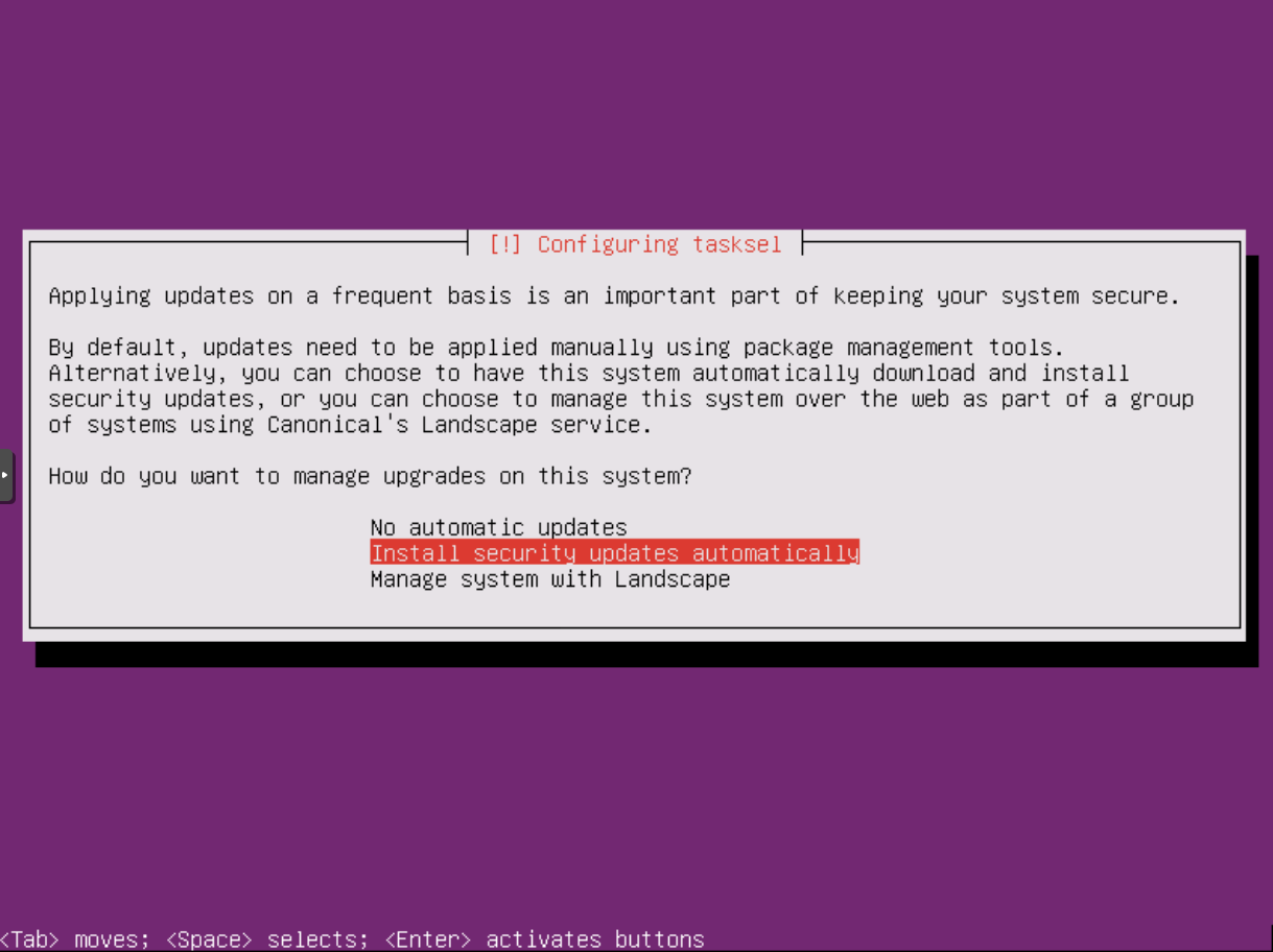 Ubuntu Installation: Automatische Updates