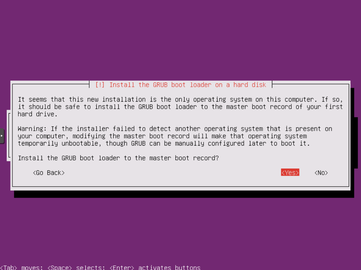 Ubuntu Installation: GRUB Bootloader