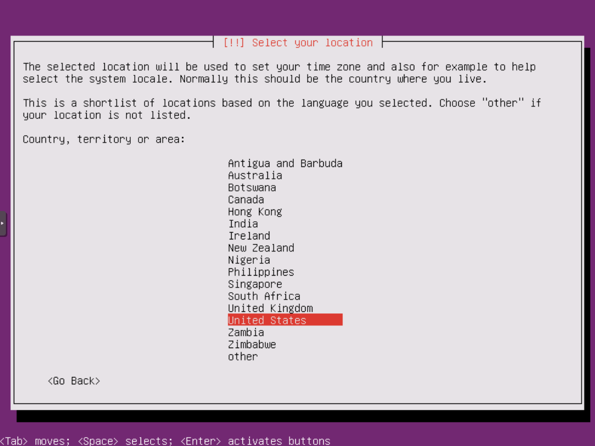 Ubuntu Installation: Auswahl der Umgebung