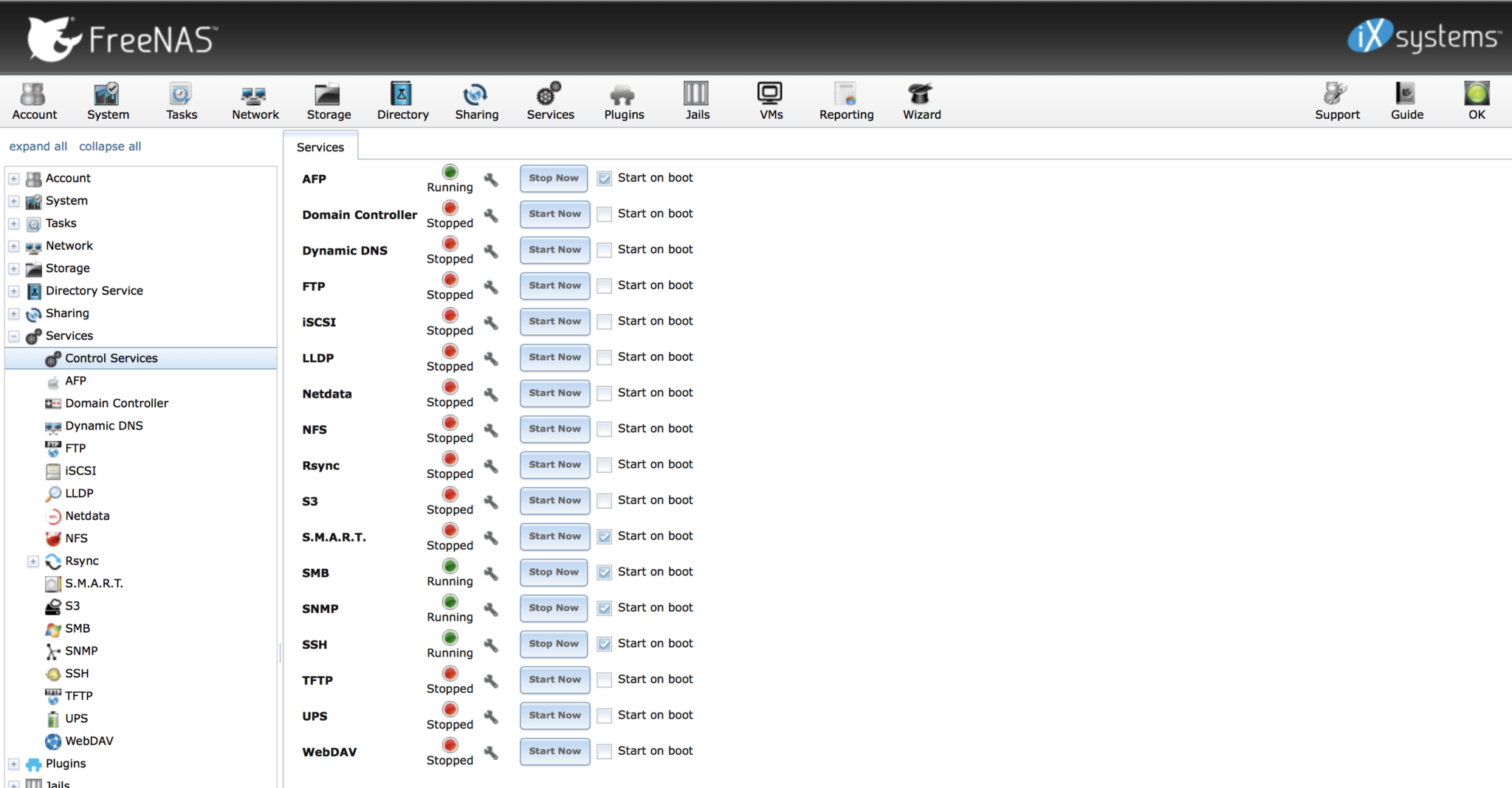 freeNAS SNMP Aktivieren