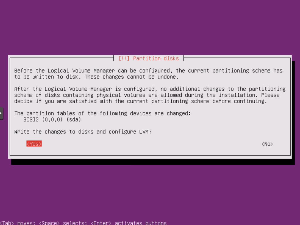 Ubuntu Installation: Partionen (LVM) 3