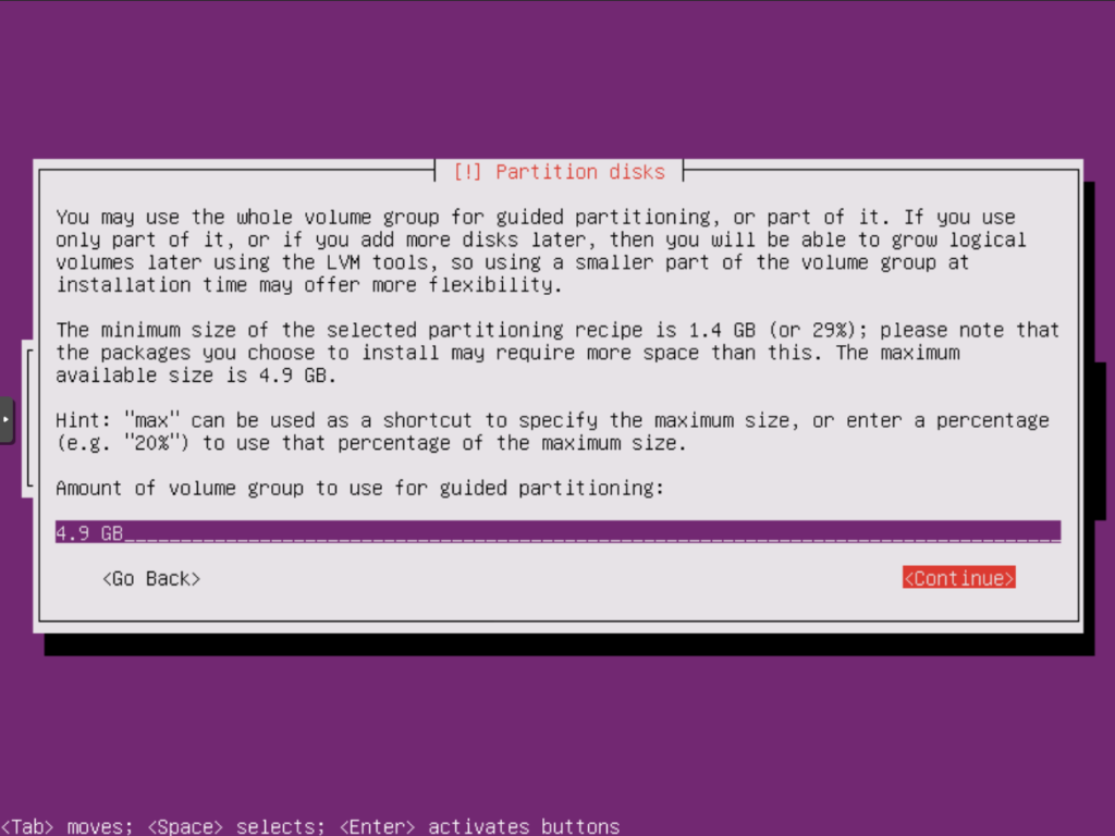Ubuntu Installation: Partionen (LVM) 4