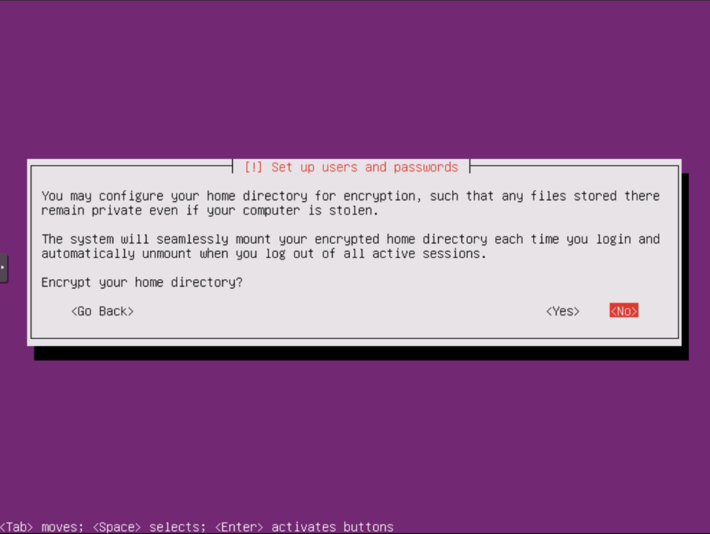 Ubuntu Installation: Encryption